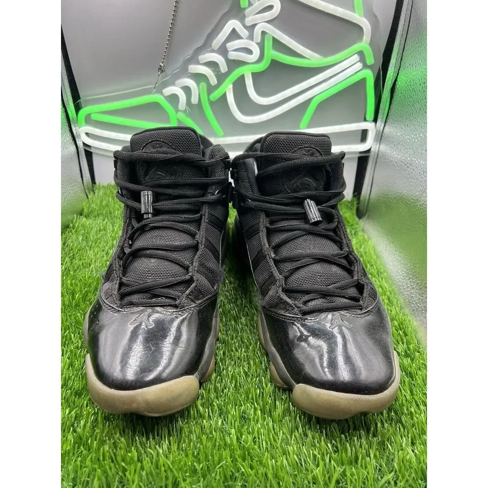 Nike Air Jordan 6‎ Rings Basketball Shoes Black Ice 2018 322992-011 Men's Size 8